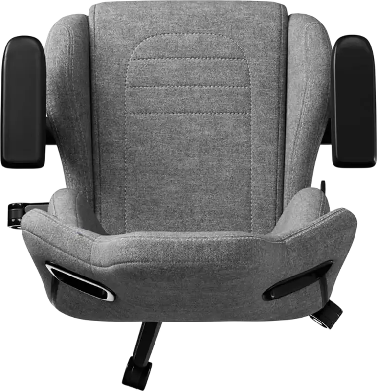 Scaun Gaming HATOR Arc, Material Textil Grey, Cotiere 4D Reglabile, piston Clasa 4, Baza Aluminiu, Inclinare 166 Grade, Perne Lombare si de Gat