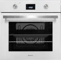 Backer BCE-5262 TOUCH WH Built-in Electric Oven, 65L Volume, White Glass, Energy Class A, 6+1 Functions with Convection and Grill, LCD Touch Timer, 60cm