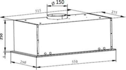 Backer NONA 1000 Built-in Kitchen Hood, 1000 m3/h Extraction, Gesture and Touch Control, White Glass, LED Lighting, 550mm Width