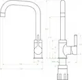 Backer LENA Kitchen Faucet, Granite Composite, Beige, High Arc Spout, Single Lever Handle, 302mm Height