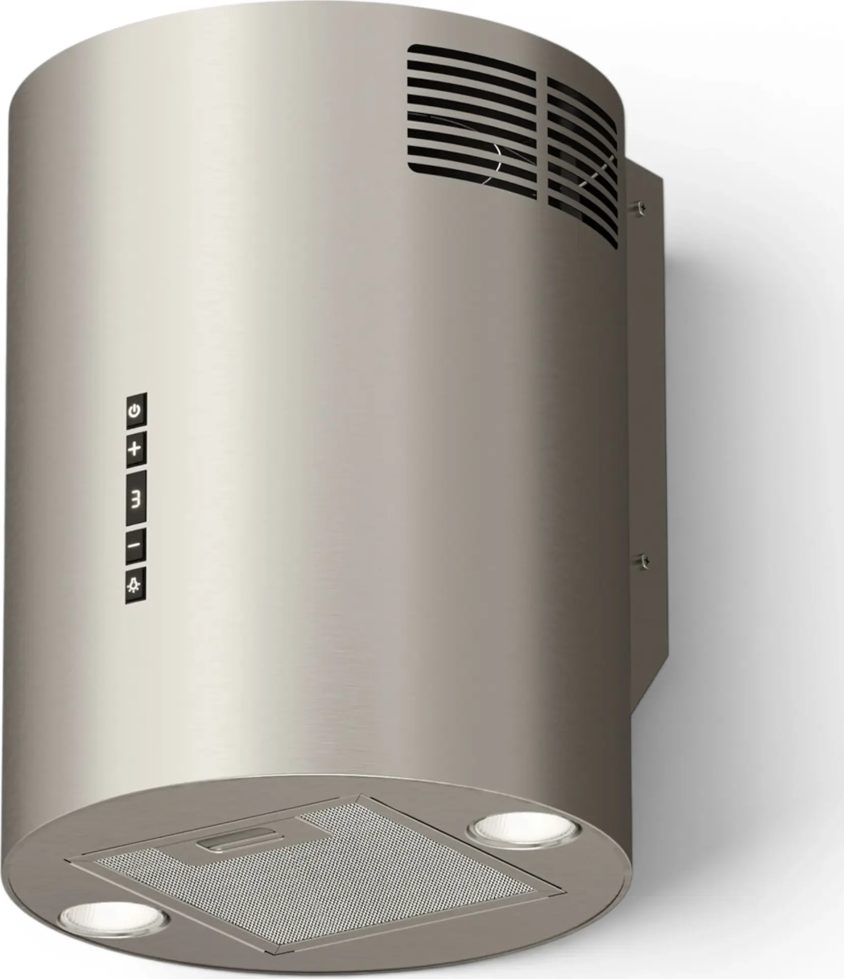 Backer NONA Mini W4031 Tubular Wall-Mounted Kitchen Hood, Stainless Steel Satin, 500 m3/h, LED Lighting, Sensor & Remote Control, Exhaust/Recirculation