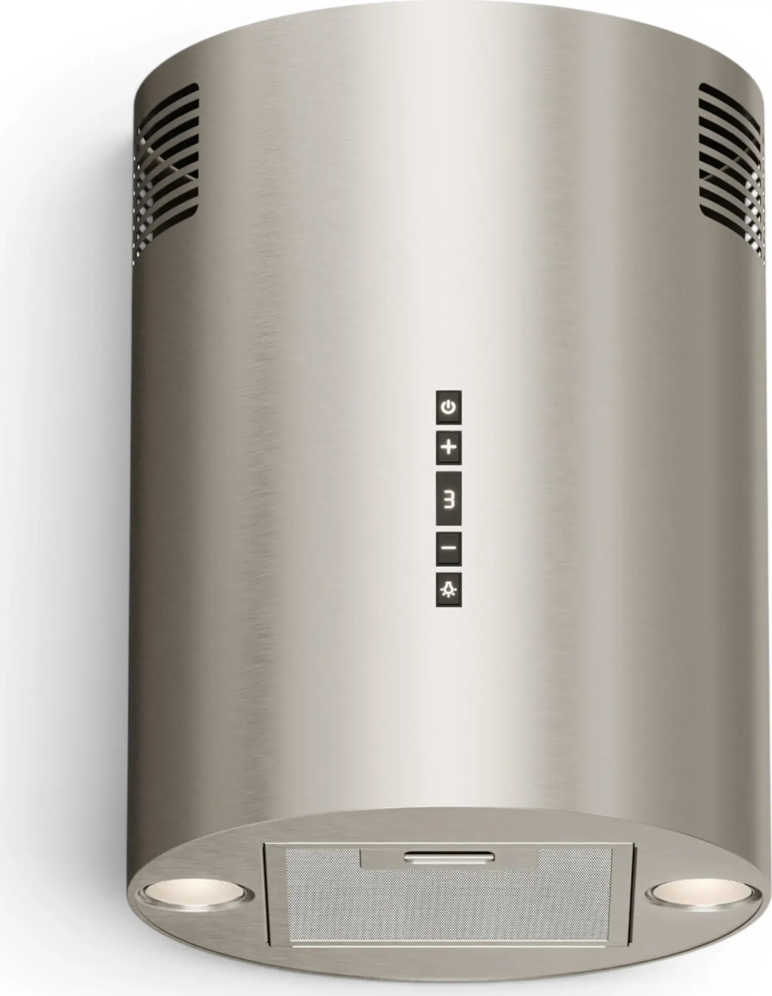 Backer NONA Mini W4031 Tubular Wall-Mounted Kitchen Hood, Stainless Steel Satin, 500 m3/h, LED Lighting, Sensor & Remote Control, Exhaust/Recirculation