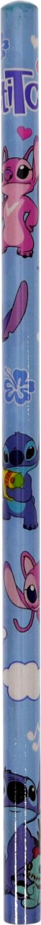 Creion grafit Disney Lilo & Stitch, instrument de scris simplu cu grafice Stitch si Angel, corp albastru
