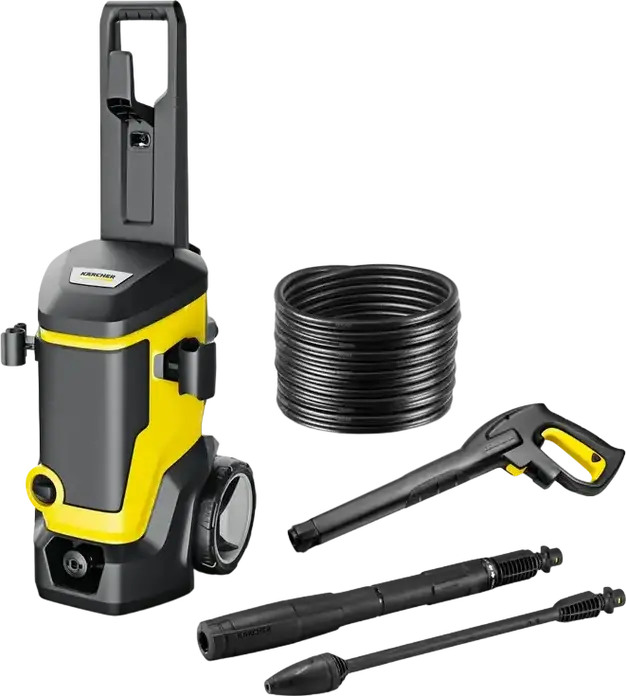 Karcher K 7 WCM Electric Pressure Washer, Water-cooled Motor, 180 bar Max Pressure, 3000W, 600 L/h Flow Rate, 10m Hose with Accessory Set of 6