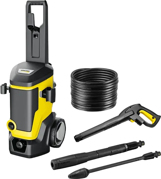 Karcher K 7 WCM Electric Pressure Washer, Water-cooled Motor, 180 bar Max Pressure, 3000W, 600 L/h Flow Rate, 10m Hose with Accessory Set of 6