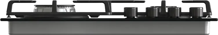 Встраиваемая газовая варочная панель Hisense GG663B, 4 конфорки с WOK, черное стекло, чугунные решетки, 60 см, газ-контроль, электроподжиг