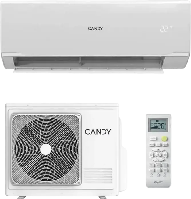 Candy Pura AS12PBSHRA Split Air Conditioner, 12000 BTU, Inverter, A++, R-32, Wi-Fi, hOn, Cooling & Heating, Ionization, Self-Cleaning, White