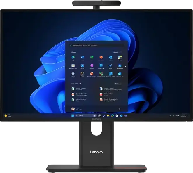 Моноблок Lenovo ThinkCentre M90a Gen 6, экран 23.8" FHD IPS с антибликовым покрытием, процессор Intel Core Ultra 7 265T, SSD 1 ТБ, RAM DDR5, Windows 11, черный