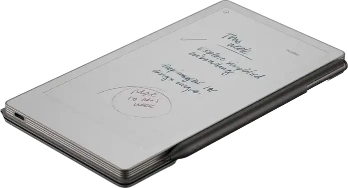 Set de 3 piese reMarkable Paper Pro Move: Tabletă Color E Ink Gallery 3 de 7.3", Marker Plus, Cover Book Folio din Piele Neagră, 64GB, 2GB RAM, Wi-Fi