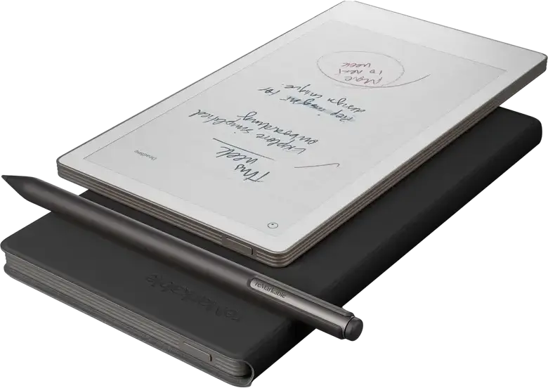 Set de 3 piese reMarkable Paper Pro Move: Tabletă Color E Ink Gallery 3 de 7.3", Marker Plus, Cover Book Folio din Piele Neagră, 64GB, 2GB RAM, Wi-Fi