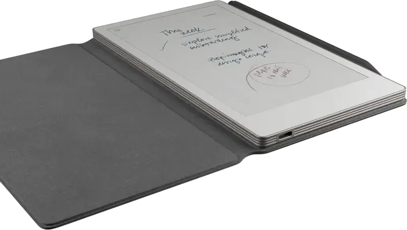 Set de 3 piese reMarkable Paper Pro Move: Tabletă Color E Ink Gallery 3 de 7.3", Marker Plus, Cover Book Folio din Piele Neagră, 64GB, 2GB RAM, Wi-Fi