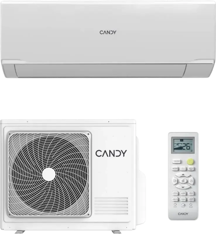 Сплит-система Candy Brezza AS12SHDHRA, 12000 BTU, Инвертор, A++, Охлаждение и Обогрев, R-32, Ионизация, Антибактериальный фильтр, Белый, до 35 м²