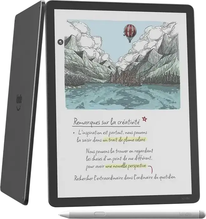 Amazon Kindle Scribe Gen 3 (2025) E-Reader cu Ecran E Ink Carta de 11 inch 300 ppi 32GB 2GB RAM Graphite, cu Pen Premium, Note AI, Wi-Fi, Bluetooth