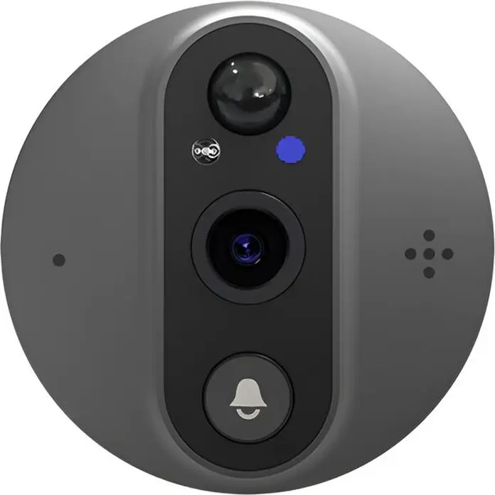 Smart Doorbell ED-300PA with 4.3 inch IPS LCD Display, 2MP 1080p Camera, 150 Degree Wide Angle, PIR Motion Sensor, Night Vision, Tuya App, Grey
