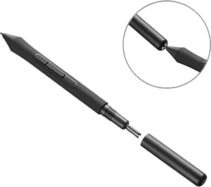 Wacom Intuos S Graphics Tablet, 4096 Pressure Levels, Battery-Free Stylus, Bluetooth 4.2, 152 x 95 mm Active Area, Black, Includes 10 Replacement Nibs
