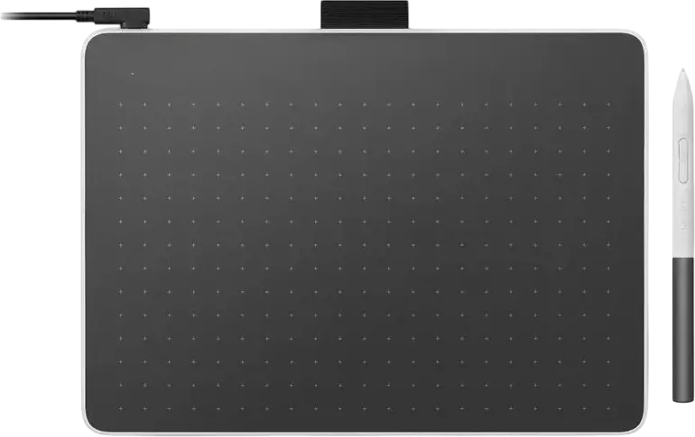 Tabla de Desen Grafica Wacom One Medium cu Stylus Wacom One Pen Standard, 4096 Nivele Presiune, Zona Activa 216 x 135 mm, Bluetooth 5.1, USB-C