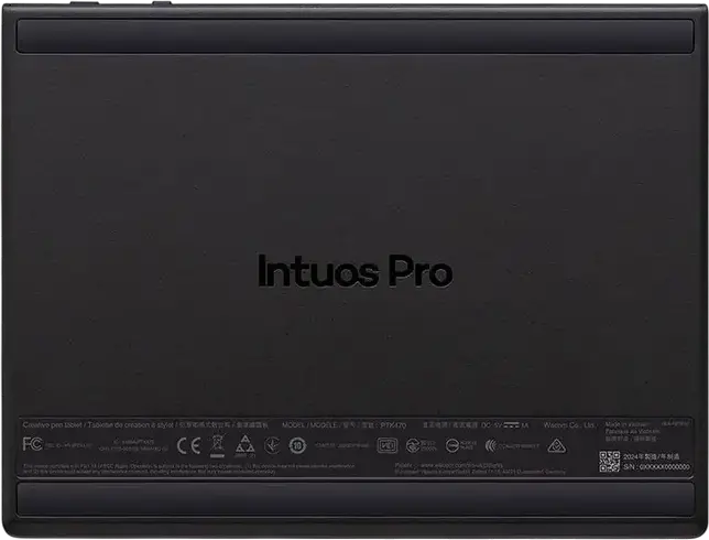 Wacom Intuos Pro Small PTH-460 Graphics Tablet, Pro Pen 2, 8192 Pressure Levels, Bluetooth, USB-C, Multi-Touch, Black