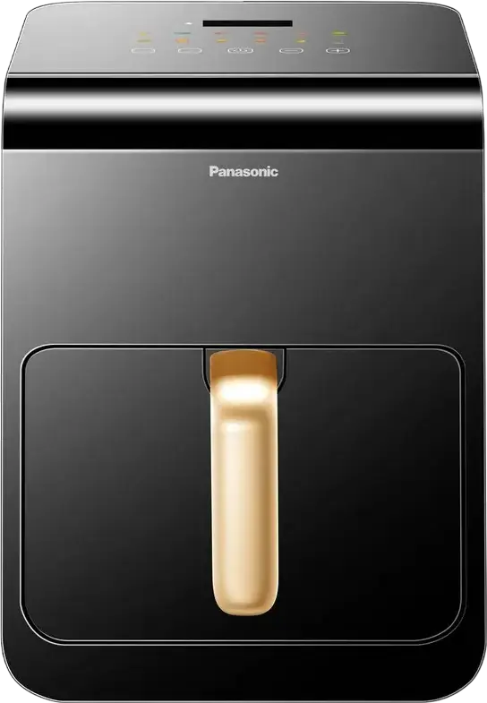 Friteuza cu aer cald Panasonic NF-CC600AXE, cuva antiaderenta 6L, 1450W, circulatie de aer 360 grade, 11 programe, fereastra vizualizare, abur, Negru