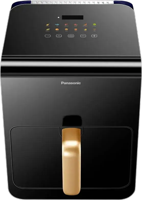 Friteuza cu aer cald Panasonic NF-CC600AXE, cuva antiaderenta 6L, 1450W, circulatie de aer 360 grade, 11 programe, fereastra vizualizare, abur, Negru