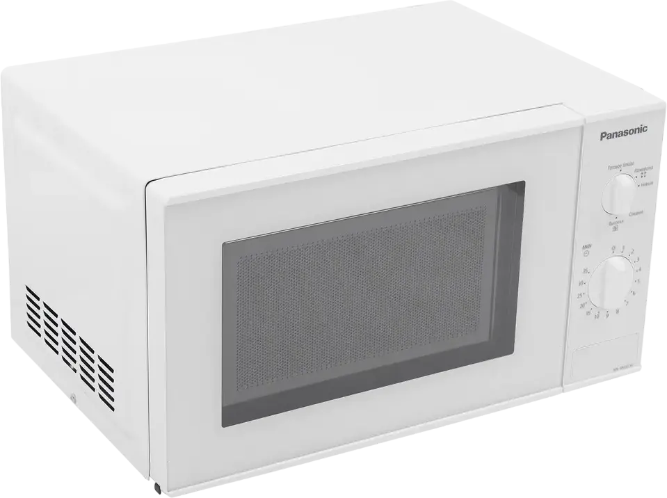 Cuptor cu Microunde Panasonic NN-SM221W, Capacitate 20L, Putere 800W, 9 Programe Automate, Blocare Copii, Interior Email, Control Tact-rotativ, Alb