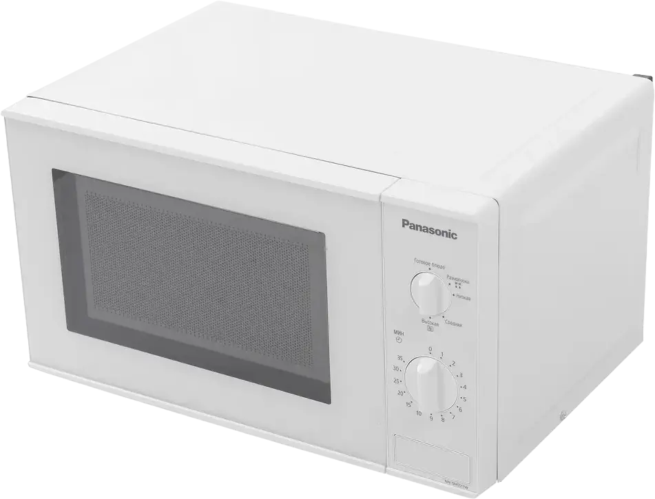 Cuptor cu Microunde Panasonic NN-SM221W, Capacitate 20L, Putere 800W, 9 Programe Automate, Blocare Copii, Interior Email, Control Tact-rotativ, Alb