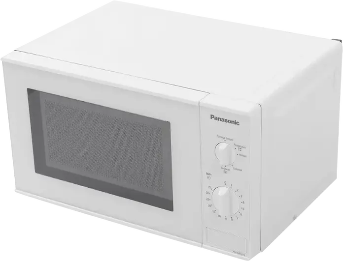 Cuptor cu Microunde Panasonic NN-SM221W, Capacitate 20L, Putere 800W, 9 Programe Automate, Blocare Copii, Interior Email, Control Tact-rotativ, Alb