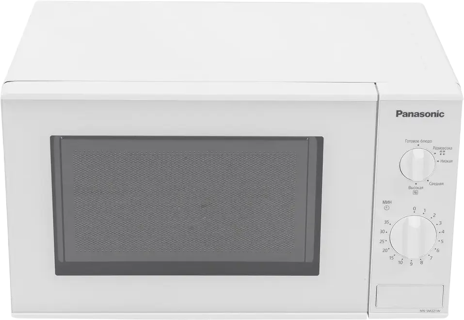 Cuptor cu Microunde Panasonic NN-SM221W, Capacitate 20L, Putere 800W, 9 Programe Automate, Blocare Copii, Interior Email, Control Tact-rotativ, Alb