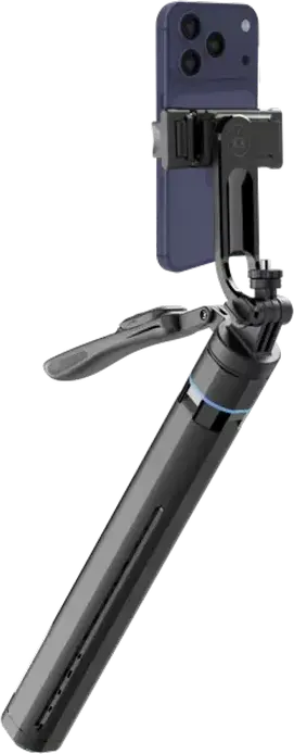 Proove Strix Bluetooth Selfie Stick Tripod, 115 cm Extended Length, ABS and Aluminum, Integrated Tripod with Remote Shutter, Black