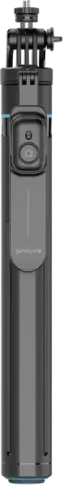 Proove Strix Bluetooth Selfie Stick Tripod, 115 cm Extended Length, ABS and Aluminum, Integrated Tripod with Remote Shutter, Black