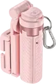 XO SS29 Portable Tripod and Selfie Stick, Pink, 64cm Extended Length, Aluminum and ABS, Bluetooth Remote, Carabiner Clip, Foldable Carbon Fiber Texture