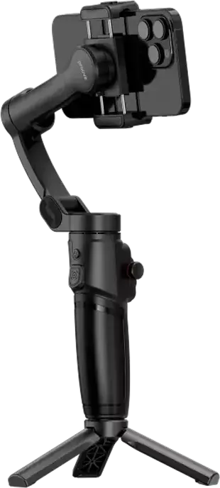 Proove Vector SE Gimbal Stabilizer and Selfie Stick, AI Tracking, Gesture Control, Bluetooth Remote, LED Light, 115 cm Max Length, Black