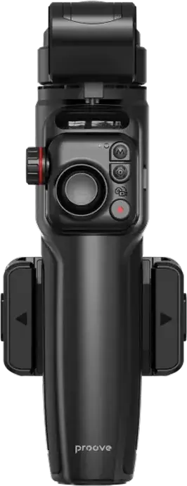 Proove Vector SE Gimbal Stabilizer and Selfie Stick, AI Tracking, Gesture Control, Bluetooth Remote, LED Light, 115 cm Max Length, Black