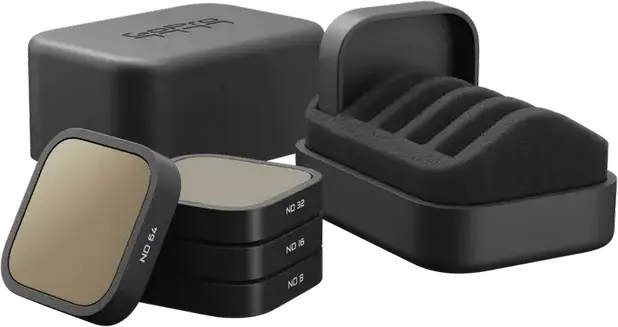 Набор из 4 ND-фильтров GoPro M-Series для MISSION 1 и MISSION 1 PRO, нейтральные фильтры ND8 ND16 ND32 ND64 с чехлом для переноски, черный