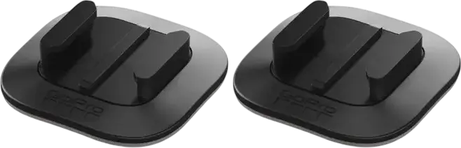 GoPro Universal Adhesive Mount AACFT-011, Industrial-Strength Waterproof Flexible Buckle Base for Curved and Flat Surfaces, Black, Set of 2