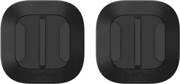 GoPro Universal Adhesive Mount AACFT-011, Industrial-Strength Waterproof Flexible Buckle Base for Curved and Flat Surfaces, Black, Set of 2