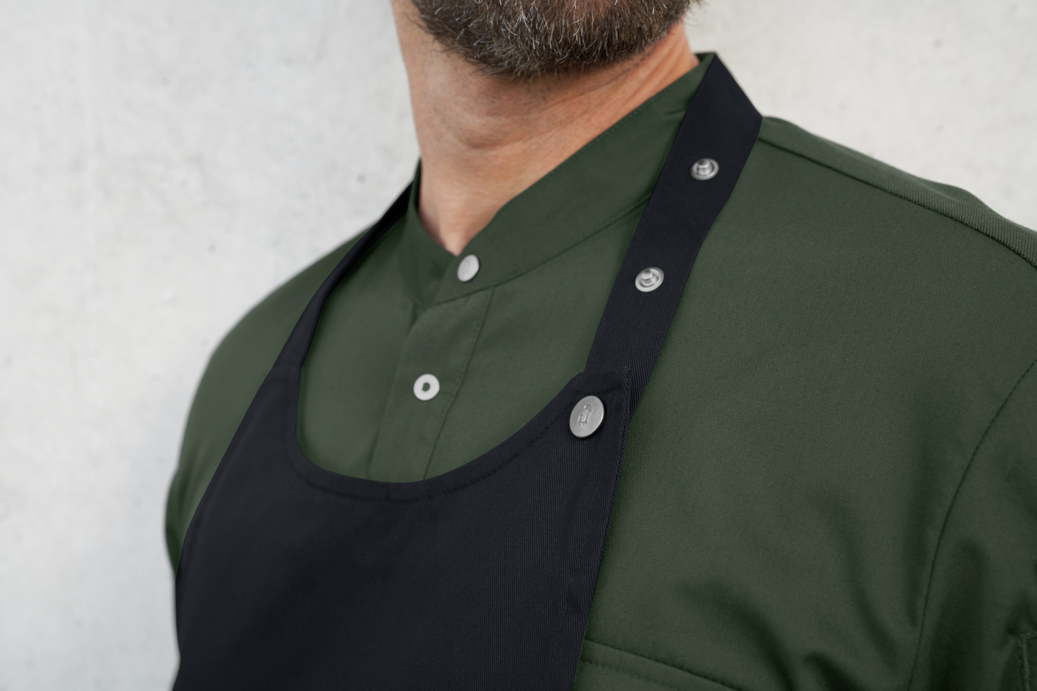 Jobeline Lenny Bib Apron, 88x100 cm, Black, 65% Polyester 35% Cotton, Adjustable Neckband, Side Dishcloth Loop, OEKO-TEX Standard 100