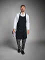 Jobeline Lenny Bib Apron, 88x100 cm, Black, 65% Polyester 35% Cotton, Adjustable Neckband, Side Dishcloth Loop, OEKO-TEX Standard 100