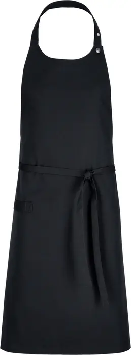 Jobeline Lenny Bib Apron, 88x100 cm, Black, 65% Polyester 35% Cotton, Adjustable Neckband, Side Dishcloth Loop, OEKO-TEX Standard 100