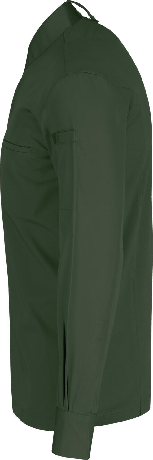 Jacket de Bucatar Jobeline Marco pentru Barbati, Maneca Lunga, Material Poliester Bumbac cu Spate din Pique Respirabil, nasturi tip Press