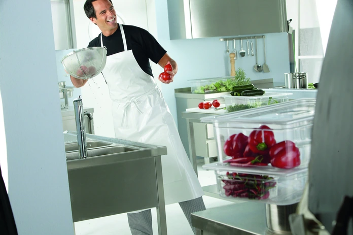Pulsiva Peter Bib Apron, 100% Cotton Twill, 110x100 cm, White, Washable at 95°C, Chlorine Resistant, OEKO-TEX Standard 100, Unisex