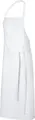Pulsiva Peter Bib Apron, 100% Cotton Twill, 110x100 cm, White, Washable at 95°C, Chlorine Resistant, OEKO-TEX Standard 100, Unisex