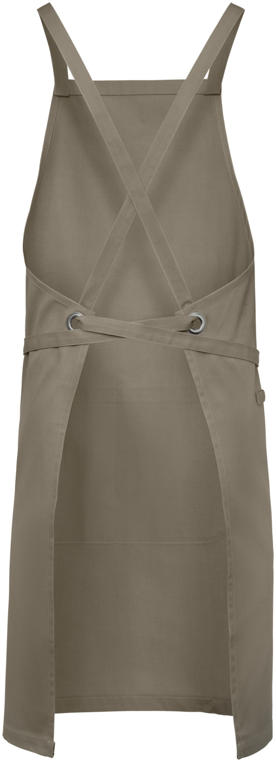 JOBELINE LUSINI Solutions GmbH Bib apron Botero 88x80 cm (LxW) Latzschürze Botero 88x80 cm (LxB) Bib apron Botero 88x80 cm (LxW); 88x80 cm (LxW); taupe Latzschürze Botero 88x80 cm (LxB); 88x80 cm (LxB); taupe 65 % polyester, 35 % cotton. 200 g/m². 60°C wash. Classic bib apron made of high-quality, robust blended fabric. With fixed apron fabric straps that are crossed at the back to relieve pressure on the neck. With a tea towel loop, pen flap and a large two-part pocket with space for a mini tablet. Particularly hard-wearing, easy-care and easy-iron. Pocket dimensions: 22x19 cm and 22x15 cm (LxW). 65 % Polyester, 35 % Baumwolle. 200 g/m². 60°-Wäsche. Klassische Latzschürze aus hochwertigem und robustem Mischgewebe. Mit festen Stoffbändern aus Schürzenstoff, die zur Entlastung des Nackens im Rücken gekreuzt werden. Mit Geschirrtuchschlaufe, Stiftlasche und einer großen zweigeteilten Tasche, die Platz für ein Tablet im Mini-Format bietet. Besonders strapazierfähig, pflege- und bügelleicht. Taschenmaße:  22x19 cm und 22x15 cm (LxB)