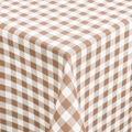 ERWIN M. LUSINI Chatelete Square Tablecloth, 100% Polyester, 80x80 cm, Beige/White Traditional Check Pattern, Durable Easy-Care Fabric for Restaurants