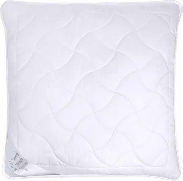 Подушка для сна Erwin M. Dream Cotton, 80 x 80 см, наполнитель из полого полиэстерного волокна 100%, чехол из хлопка 100%, гипоаллергенная, белая, с возможностью стирки