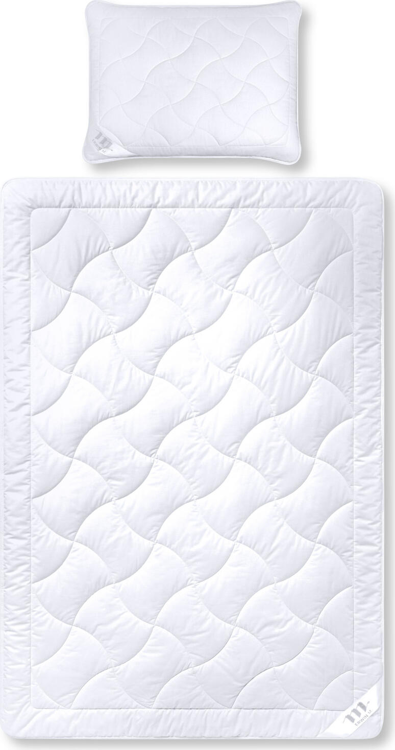 Erwin M. Dream Cotton All-Season Duvet, 160x210 cm, White, 100% Cotton Cover, Hollow Fibre Filling, Breathable and Hypoallergenic