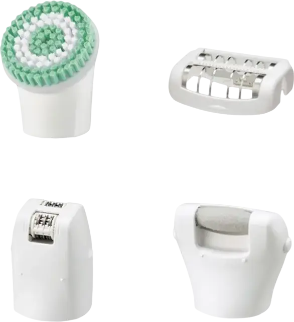 Panasonic ES-EY80-P520 Epilator, Double-Disc System, 60 Tweezers, Wet & Dry, Wide Flexible Head, Set of 5 Attachments, White/Pink