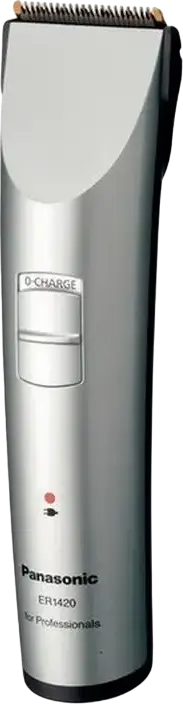 Panasonic ER1420 Professional Hair Clipper with Ceramic Blades, 6 Length Settings 3-18mm, Q-CHARGE Quick Charge, Mains and Battery, Set of 7 Pieces