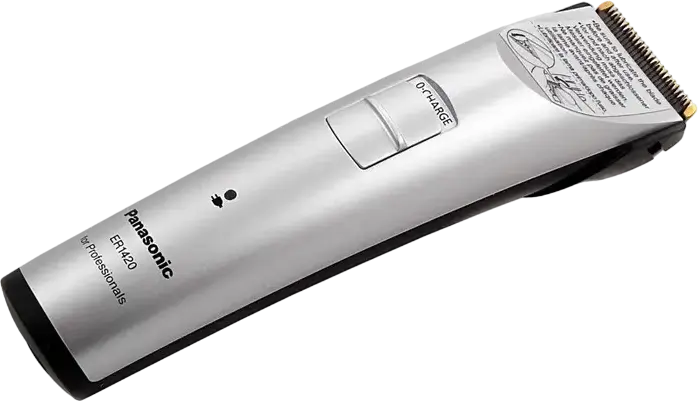 Panasonic ER1420 Professional Hair Clipper with Ceramic Blades, 6 Length Settings 3-18mm, Q-CHARGE Quick Charge, Mains and Battery, Set of 7 Pieces