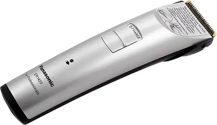 Panasonic ER1420 Professional Hair Clipper with Ceramic Blades, 6 Length Settings 3-18mm, Q-CHARGE Quick Charge, Mains and Battery, Set of 7 Pieces