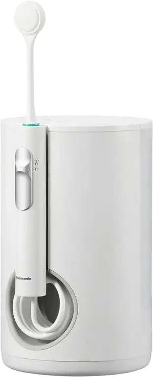 Panasonic EW1614 Oral Irrigator for Adults, White, Mains Powered, 10 Intensity Modes, Ultrasonic Technology, IPX7 Waterproof, Set of 4 Nozzles